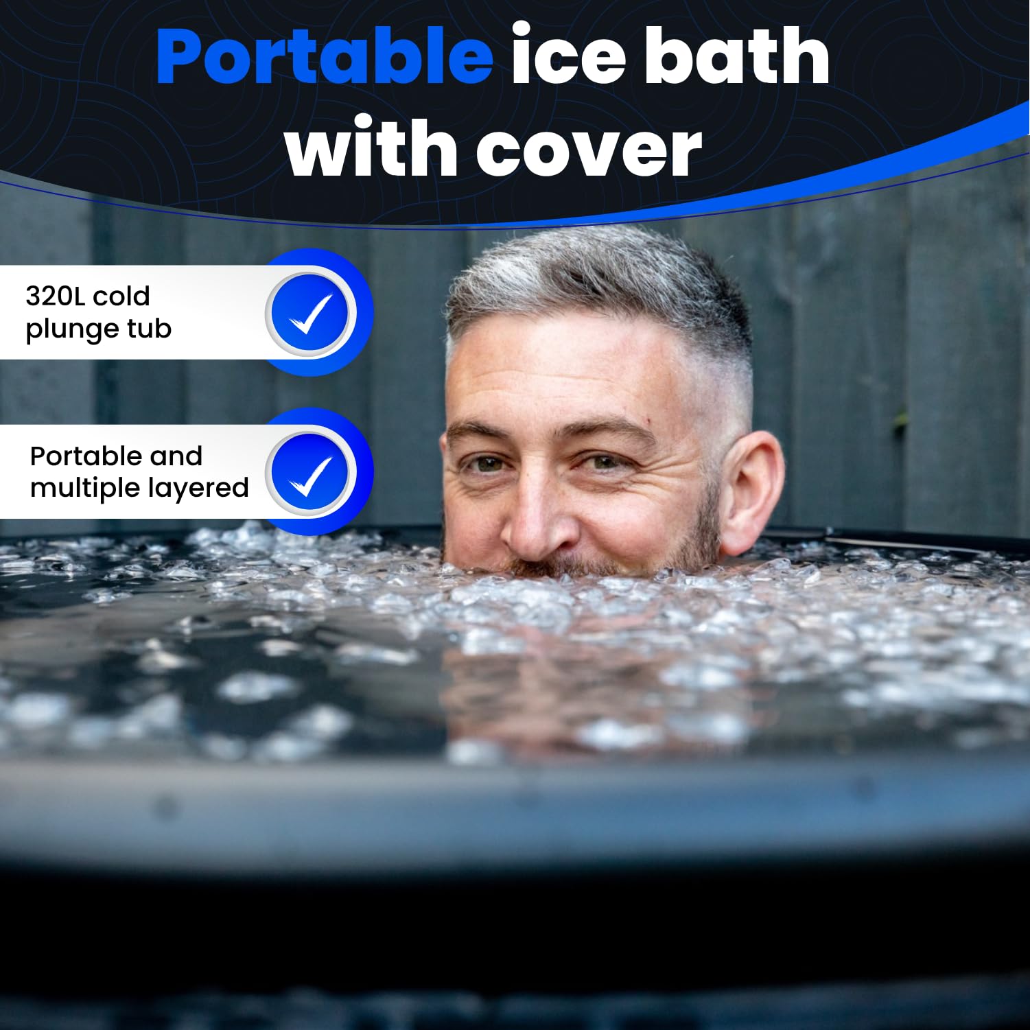 The Cold Pod Ice Bath Tub for Athletes XL: Cold Plunge Tub Outdoor wit ...